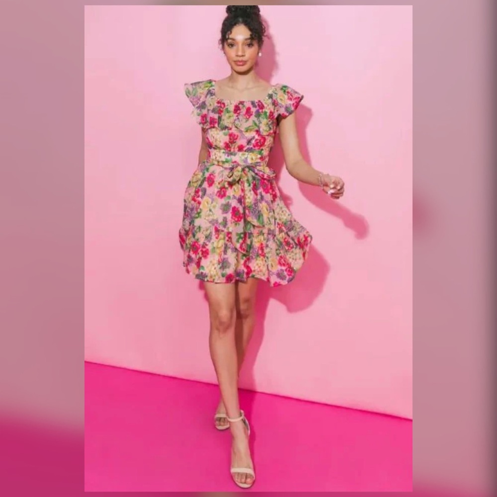 Floral Print Mini Dress